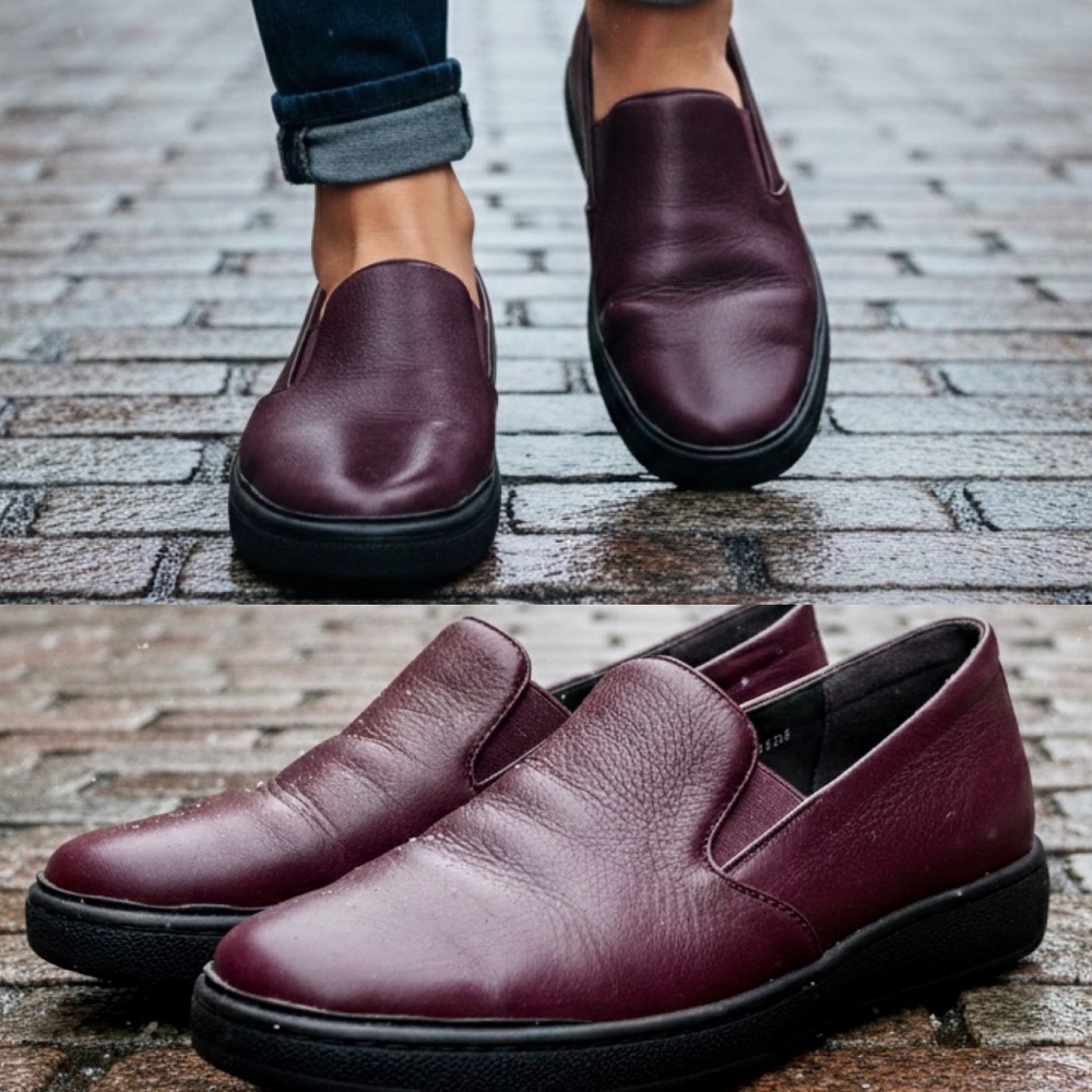 EUC Aerosoles Women’s Millionaire Wine Leather Slip-On Comfort Insole Loafers 7M